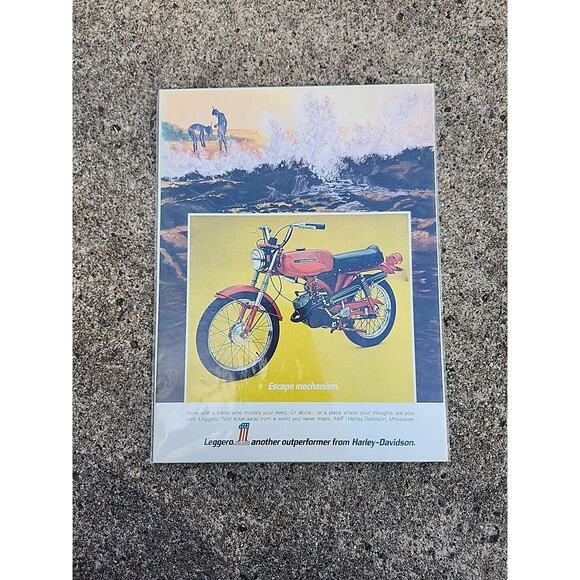 1972 Harley Davidson Leggero - Another Outperformer Vintage Motorcycle Print Ad - Picture 1 of 4